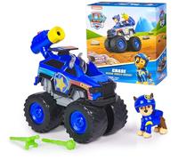 Paw Patrol Rescue Wheels Chase's Cruiser Monster Truck & Action Figure | Oversized Monster Truck Wheels, Working Projectile Launcher, 2 Projectiles, Chase Figure, Kids Toys for Boys & Girls Ages 3+