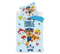 Paw Patrol Reversible Bedding Set for Kids | Single Duvet Cover 140×200 cm + Pillowcase 50×70 cm | 100% Cotton Soft & Breathable Children's Bed Linen | Official Paw Patrol Design