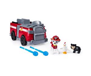 Paw Patrol Ride N Rescue Marshall Fire Engine - Transformable 2-in-1 Vehicle and Play Set