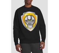 Paw Patrol Rubble Badge Crew Sweatshirt, Black Black L