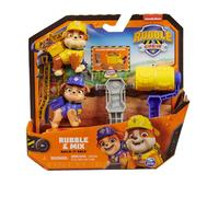 Paw Patrol Rubble & Crew Rubble & Mix Action Figures Set With Kinetic Build It Sand Paw Patrol Multicolor