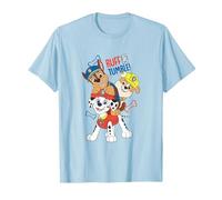 Paw Patrol Ruff and Tumble Stack Pup Playtime T-Shirt, Men, Baby Blue, Medium