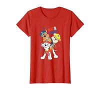 Paw Patrol Ruff and Tumble Stack Pup Playtime T-Shirt, Women, Red, Large
