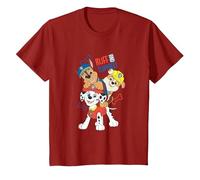 Paw Patrol Ruff and Tumble Stack Pup Playtime T-Shirt, Youth, Cranberry Red, X-Small
