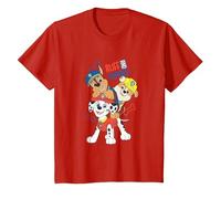 Paw Patrol Ruff and Tumble Stack Pup Playtime T-Shirt, Youth, Red, Medium
