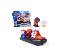 Paw Patrol: Search and Rescue, Zuma Rescue Hovercraft Water Vehicle with 2 Figures, Toy Boat with Pull-Back Action, Kids Toys for Boys and Girls Ages 3+.