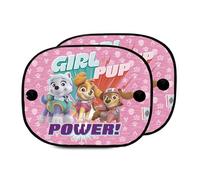 Paw Patrol Set of 2 Pink Microperforated Side Curtains with Characters Skye, Liberty and Everest. Protects from the sun's rays and heat.