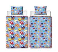 PAW PATROL Single Bed Coverless Duvet Bedding | Reversible Coverless Quilt, Pillow & Pillowcase | Washable Duvet | Perfect For Travelling & Sleepovers | Single 4.5 tog