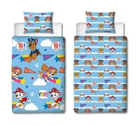Paw Patrol Official Single Duvet Cover I'm Cool Design | Blue Reversible 2 Sided Bedding Duvet Cover Including Pillowcase Official Merchandise