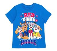 Paw Patrol Skye Chase Marshall July 4th Toddler Boys T-Shirt Red White & Brave 5T
