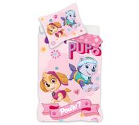 Paw Patrol Skye & Everest Reversible Bedding Set for Kids | Single Duvet Cover 140 × 200 cm + Pillowcase 50 × 70 cm | 100% Cotton Soft & Breathable Children's Bed Linen | Official Paw Patrol Design