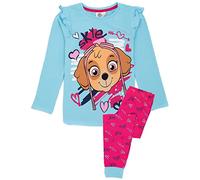 Paw Patrol Skye Girls Pyjama Set | Kids Blue & Pink Loungewear T-Shirt & Pants PJ Bundle | Long Sleeve Tee Long Leg Bottoms Pajama | Movie Series Nightwear Merchandise Gift for Children