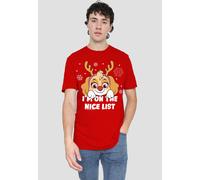Paw Patrol Skye Nice Christmas List Unisex Adult Heather T Shirt, Red Heather Paw Patrol Red M
