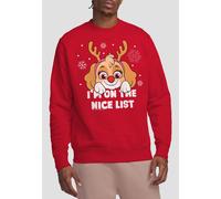 Paw Patrol Skye Nice Christmas List Unisex Crew Sweatshirt, Red Paw Patrol Red M