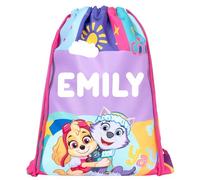 Paw Patrol Skye Personalised Drawstring Bag PE Bag - Kids School Bag - Personalised Name - Swimming Bag Pink