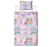 Paw Patrol Sleepover Duvet Cover Set In Pink Pink Single