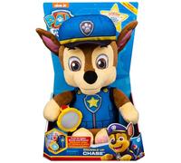 PAW Patrol, Snuggle Up Chase Plush with Torch and Sounds, for Kids Aged 3 Years and Over, Grey