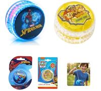 Paw Patrol & Spiderman Light Up YoYo Toy (2 Pack) - LED Flashing Yo-Yo for Kids, Beginner Friendly, Fun Fidget Toy, Stress Relief, Party Bag Filler, Boys & Girls Gifts