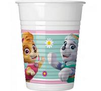 Paw Patrol Spin Master Plastic Skye & Everest Party Cup (Pack Of 8) Green/pink/white (One Size)