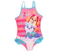 Paw Patrol Swimming Costume with Frills for Girls - Skye & Everest Pawfect Summer Swimming Costume Kids (DE/NL/SE/PL, Numerical, 110, 116, Regular, Pink/Blue)