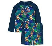 Paw Patrol Swimsuit for Boys | Toddler Children 2 Piece T-Shirt Shorts Blue OR Navy Swimming Costume | Marshall Rubble Chase 3-4 Years