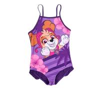 Paw Patrol Swimsuit with Ruffles for Girls - Skye Children's Swimming Costume Purple
