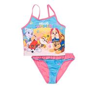 Paw Patrol Tankini Swimming Costume with Ruffles for Girls - Hello Summer Two-Piece Children's Swimming Costume (DE/NL/SE/PL, Numerical, 98, 104, Regular, Pink/Blue)