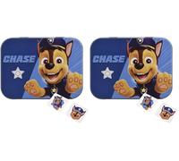 Paw Patrol Tattoo Effect First Aid Plasters in Metal Tin Box, One Size with Cute Paw Patrol Design, Easy Removal & Skin-Friendly, Breathable Adhesive, 24 Plasters (Pack of 2)