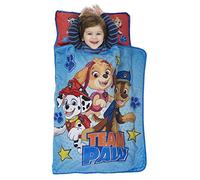 Paw Patrol Team Paw Toddler Nap Mat - Includes Pillow & Fleece Blanket - Great for Boys and Girls Napping at Daycare, Preschool, Or Kindergarten - Fits Sleeping Toddlers and Young Children