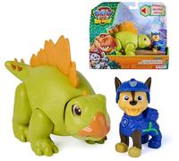 Paw Patrol: The Dino Movie, Chase Roaring Pup Pals, Includes Articulated 10,1 cm Stegosaurus Dinosaur Toy with Activated Sounds and Chase Action Figure, Nursery Toys for Boys and Girls Ages 3+