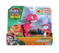 Paw Patrol: The Dino Movie, Marshall Roaring Pup Pals, Includes Articulated 10,1 cm Rhubarb Dinosaur Toy with Activated Sounds and Marshall Action Figure, Nursery Toys for Boys and Girls Ages 3+