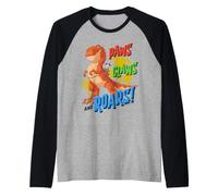 Paw Patrol: The Dino Movie Paws Claws and Roars Raglan Baseball Tee