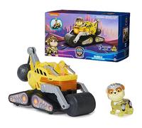 Paw Patrol: The Mighty Movie, Construction Toy Truck with Rubble Mighty Pups Action Figure, Lights and Sounds, Kids Toys for Boys & Girls 3+