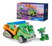 Paw Patrol: The Mighty Movie, Toy Garbage Truck Recycler with Rocky Mighty Pups Action Figure, Lights and Sounds, Kids Toys for Boys & Girls 3+