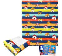 Paw Patrol Throw Blanket for Kids - Bundle with Soft Blanket Featuring Chase, Marshall, Skye, Rubble Plus Stickers, More for Boys, Girls, Kids, Toddlers | Paw Patrol Blanket Size 46" x 60"