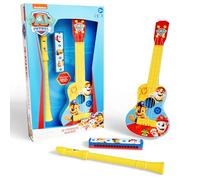 Paw Patrol Toy Guitar Kids 3 Piece Band - Ukulele, Recorder & Slide Whistle - 16 Inch Ukulele for Kids, Musical Flute, My First Musicical Instrument Toy Set & Bookmark, Children Age 3 + Boys Guitar