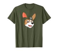 PAW Patrol Tracker Grin T-Shirt, Men, Olive Green, Medium