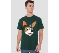Paw Patrol Tracker Grin Unisex T Shirt, Hunter Green Paw Patrol Green S