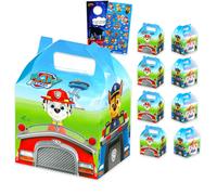 Paw Patrol Treat Boxes Set for Celebrations - Bundle of 8 Favor Boxes for Birthdays, Prizes, Plus Stickers, More | Paw Patrol Party Favors for Boys, G