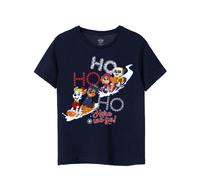 Paw Patrol Unisex Kids Blue Ho Ho Ho Short Sleeved T-Shirt - 7-8 Years