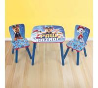 Paw Patrol Wooden Table & 2 Chairs Set - Red & Blue