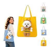 Paw Peek Pet Carrier Bag, Canvas Shoulder Tote for Small Dogs & Cats （A,M) | Head Out Pet Carrier for Pet Owners, Portable Shoulder Bag for Daily Walking Shopping Travel And Vet Visits