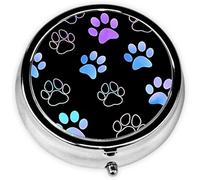 Paw Pill Box 3 Compartment Small Pill Case,Portable for Pocket or Purse Pill Organizer Pill Container Holder with Mirror to Hold Vitamins, Medication, Fish Oil and Supplements