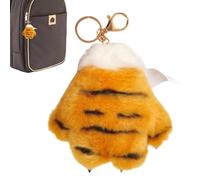 Paw Plush Keyring, Cute Stuffed Keyring Soft Plush Pendant, Tiger Paw Keychain, Cute Stuffed Tiger Paw Keychain, Portable Cartoon Paw Plush, Backpack Decorative Charm for Thanksgiving, Easter