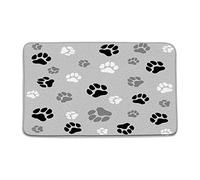 Paw Print Bath Mat Cute Pet Dog Cat Bear Paw Animal Claw Print Pet Lover Footprint Teens Abstract Microfiber Memory Foam Absorbent Bath Decor Mat