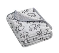 Paw Print Blanket Soft Warm Small Dog Cushion Pet Pad