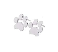 Paw Print Cute Hollow Dog Cat Footprint Ear Cubic Zirconia Animals Stud Earrings Gifts for Girls Women Ladies ()