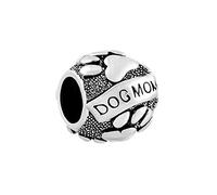 Paw Print Dog Mom Charm fits Pandora Charms Moments Bracelet Puppy Animal Bead Birthday Jewellery Gift for Women Daughter Sister Doggy Lover