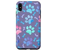 Paw Print Dog or Cat with cute colorful watercolor Pattern Case for iPhone XS Max