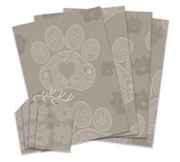 Paw Print Gift Wrap - Four Sheets of Paw Print Wrapping Paper and Paw Print Gift Tags - Dog & Cat Lovers Owners Wrapping Paper Gift Wrap - Beautiful Christmas, Birthday, Mother's Day Gift Wrap!